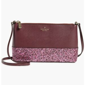 Kate Spade Flash Cherrywood Glitter Crossbody Bag NWT